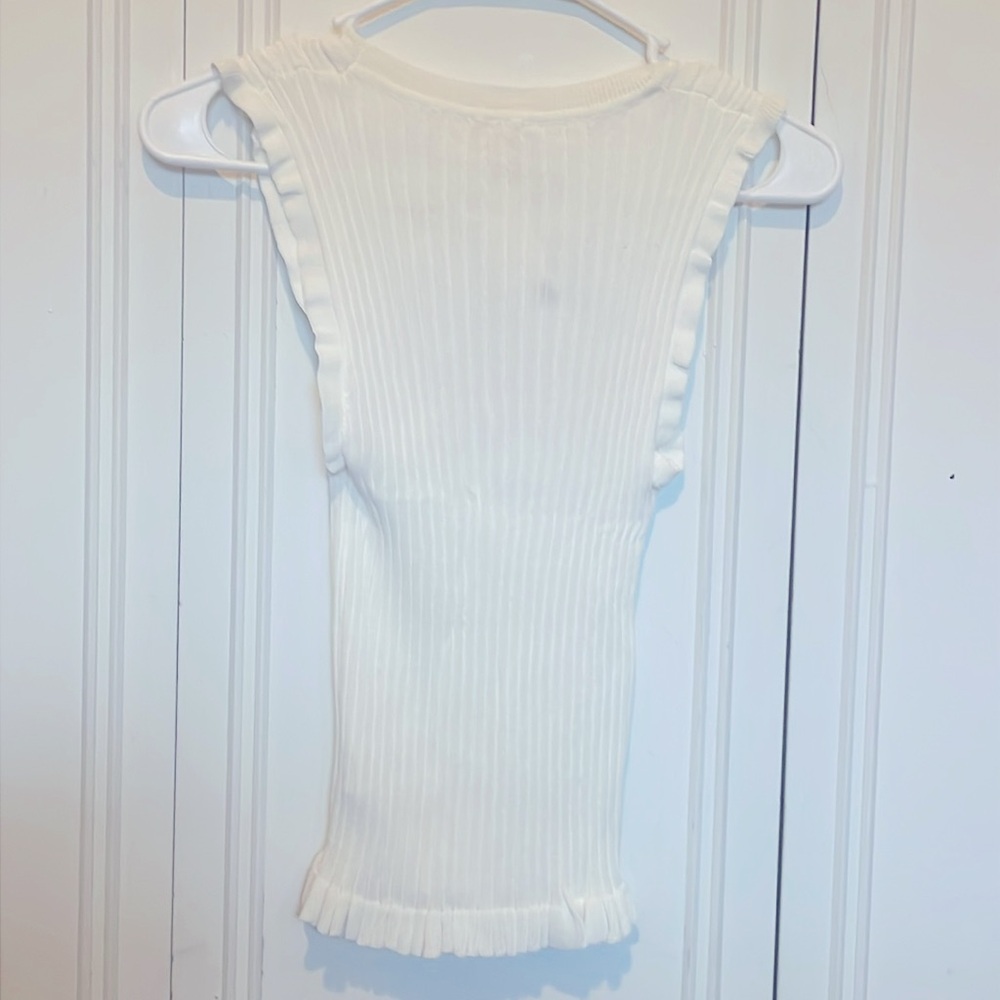 Hem & Thread Ribbed Frill Tank Top - Picture 2 of 4